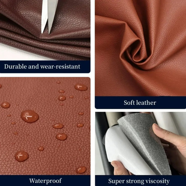 300X40CM Self-adhesive Leather Repair Patch for Roll Car Interior Sofa Chair Table Faux Genuine Leather Fabric Sticker Patches