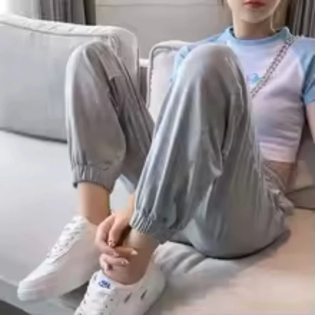 Joggers Sports Pants New Hip Hop Running Pants Drawstring Women Lady Girls Sweatpants Comfortable Oversized Female Streetwear Tr