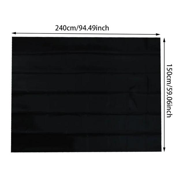 Removable 100% Light Blocking Darkest Window Cloth DIY Total Blackout Glass Privacy Darkening Window Tint Black Window Sticker
