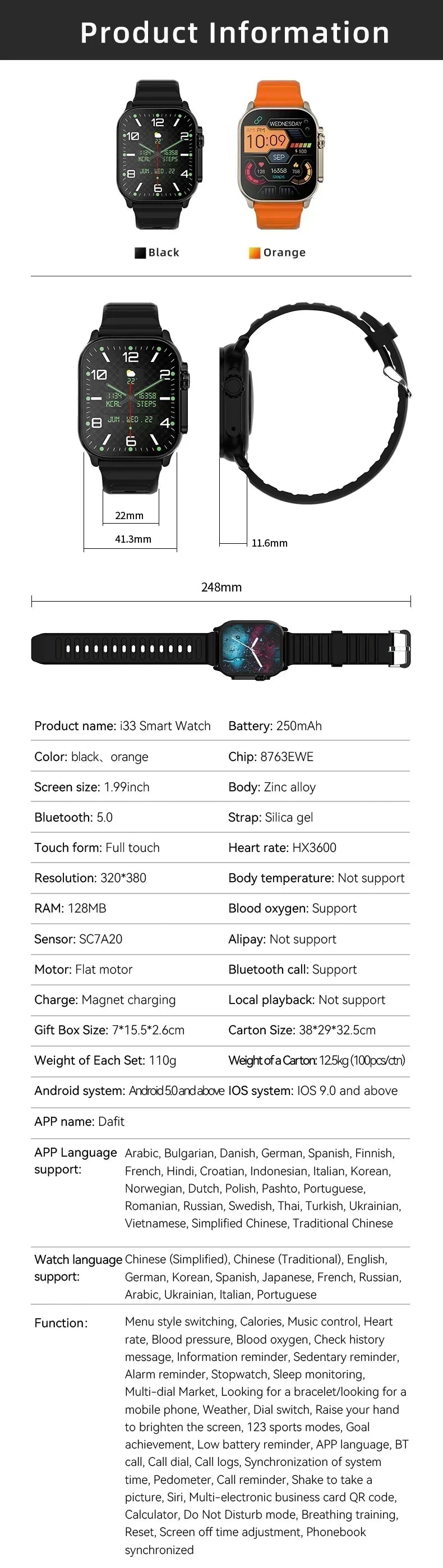 Smart Watch 9 Ultra Gen 2, NFC Bluetooth Call, 2.2-Inch Display
