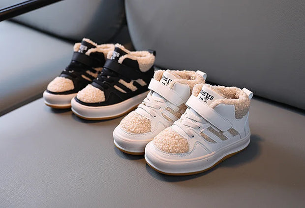 Winter Children Snow Boots for Boys Girls Fashion Kids Outdoor Sneakers Ankle Booties Warm Plush Running Sports Kids Shoes