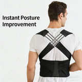 Posture Corrector for Men and Women – Adjustable Back Brace with Cross Straps, Upper & Lower Back