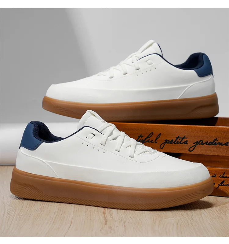 Men's Leather Casual Shoes, Lightweight Soft Sole