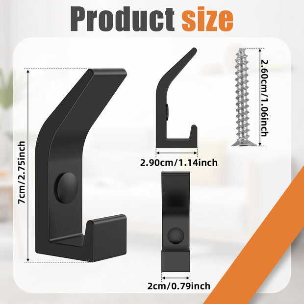 Heavy Duty Aluminum Wall Hooks Set