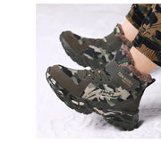 Winter Snow Boots For Children 2024 Trend Fashion Plush Camouflage Sneakers Thick Warm Teenager Faux Fur Boots For Kids