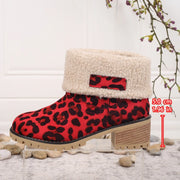 Winter Snow Boots for Women Warm Comfortable Women's Boots Mid-length Thick-heeled High-heeled Women's Cotton Shoes Botas Mujer