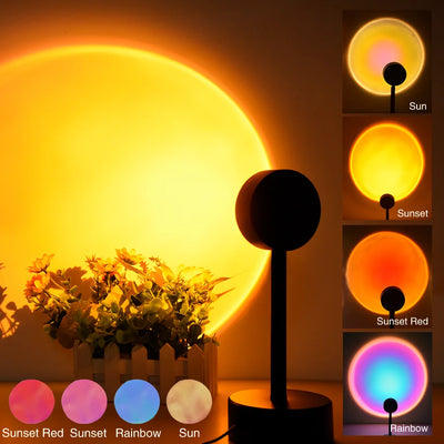 USB LED Sunset Rainbow Projection Lamp