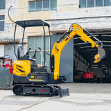 1.5 Ton Mini Excavator – Compact Micro Digger with Custom Colors for Greenhouse & Farm