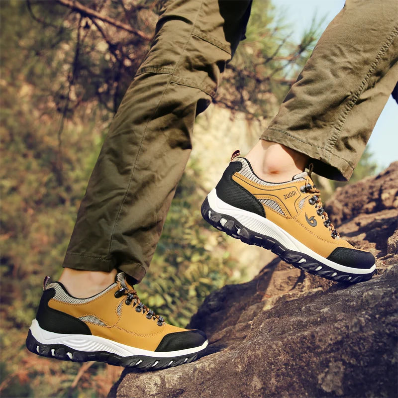 Men's Leather Casual Sneakers – Lightweight for All Seasons