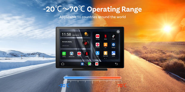 OTTOCAST CarPlay Screen 9.0" INCH 4K Car Touch Screen Wireless Carplay Android Auto Radio DVR GPS Video Built-in Youtube Netflix