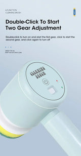 Cordless Electric Spin Scrubber, 5-in-1, for Bathroom Tile and Kitchen