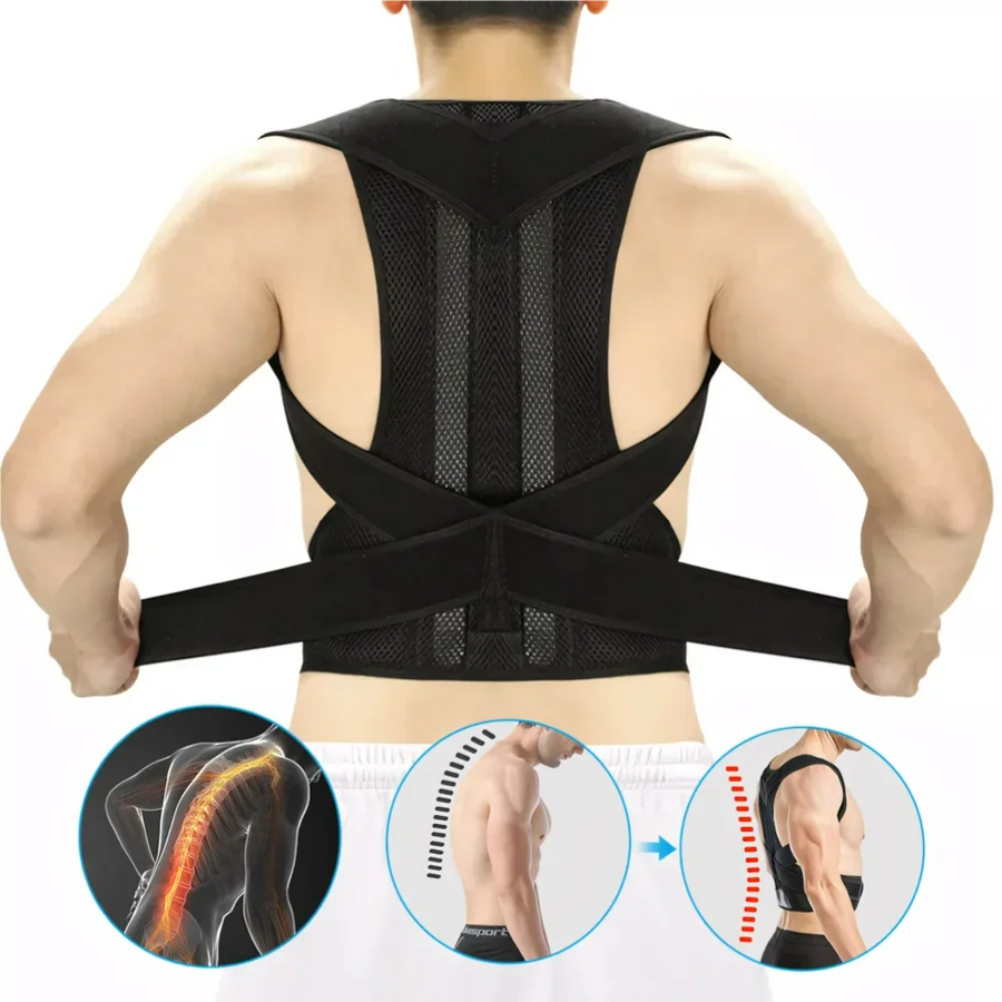 Posture Corrector for Men and Women – Adjustable Full Back Brace, Shoulder Straightener