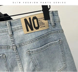 Men Skinny Jeans – Light Color Slim Fit Casual Fashion Denim