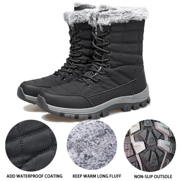 Winter Boots For Men Shoes Outdoor Rubber Boots Keep Warm waterproof Mens Snow Boots
