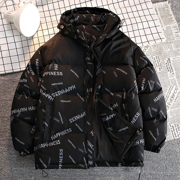 Winter Men Clothes New Parkas Cotton Padded Men Coat Winter Thick Warm Hooded Men Overcoat Teenagers Padded Jacket Down Jacket