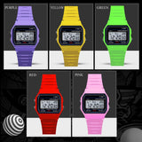 Men’s Military-Style LED Digital Watch with Silicone Band