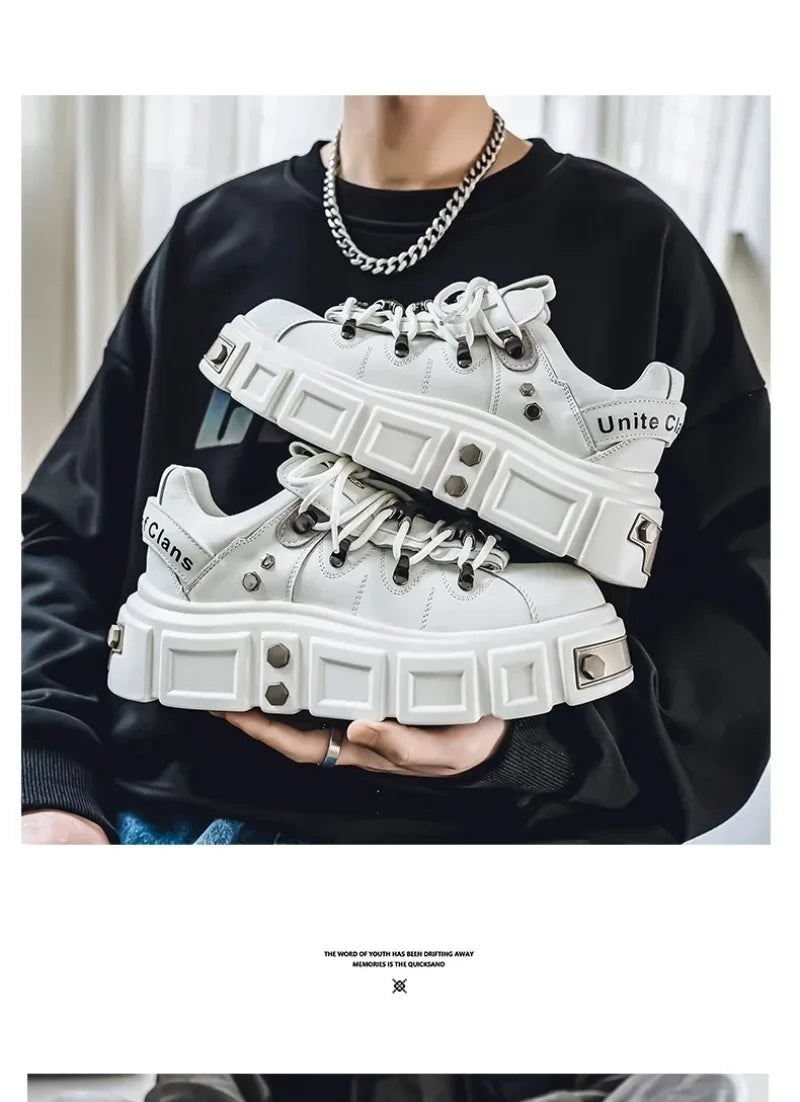 Women's Platform Sneakers – Casual Leather, Summer Sport Style