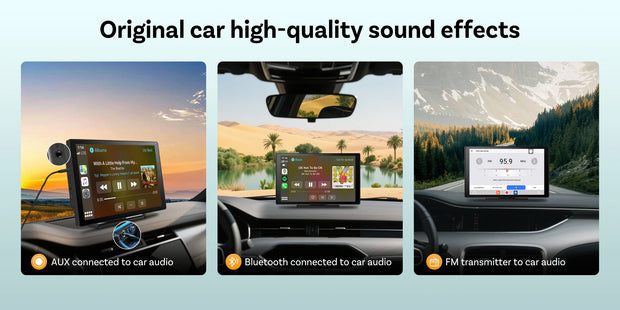 OTTOCAST CarPlay Screen 9.0" INCH 4K Car Touch Screen Wireless Carplay Android Auto Radio DVR GPS Video Built-in Youtube Netflix