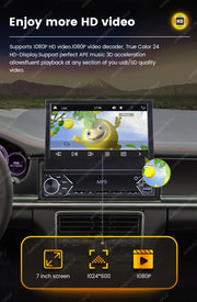 New Carplay Android Auto 1Din 7'' Retractable Universal Car Stereo Radio TouchScreen MP5 Player Intelligent Vehicle System BT FM