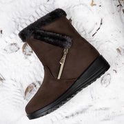 Winter Women Boots Fashion High-top Cotton Shoe Non Slip Wedges Platform Booties Mid-calf Snow Boots Warm Winter Boots for Women