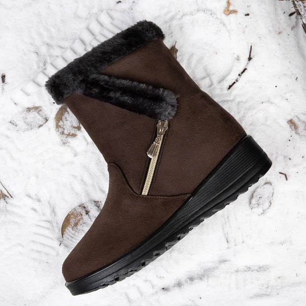 Winter Women Boots Fashion High-top Cotton Shoe Non Slip Wedges Platform Booties Mid-calf Snow Boots Warm Winter Boots for Women