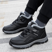 Winter Boots for Men New Waterproof PU Leather Warm Snow Ankle Boots Outdoor Warm plush Non-slip Work High-top Casual Shoes