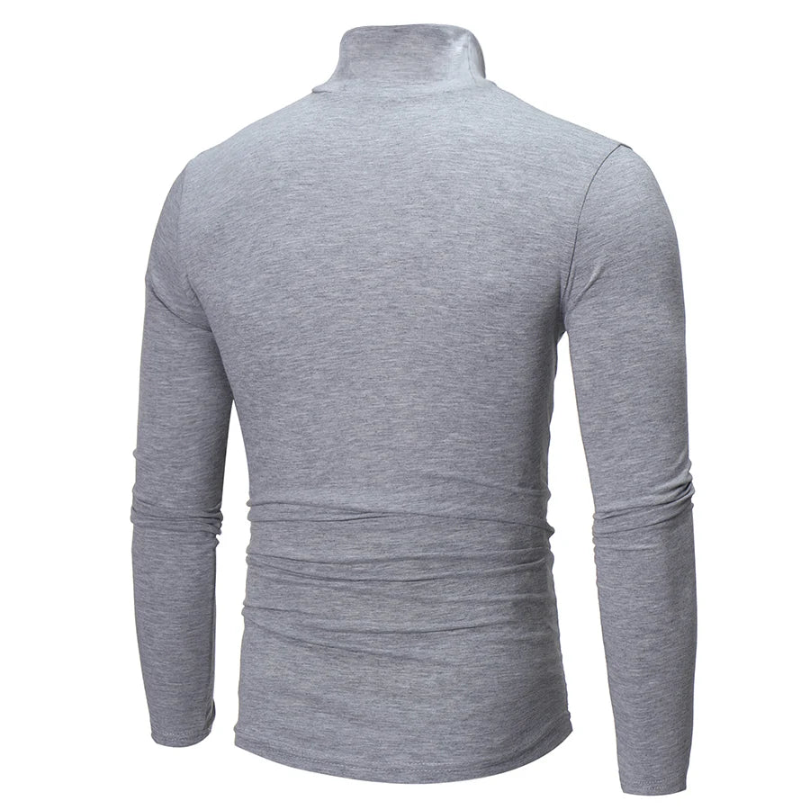 Men’s Thermal Shirt – Slim Fit High Neck Long Sleeve Winter Top