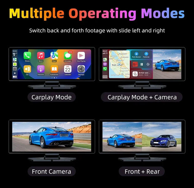 10.26'' Universal Portable Carplay Car Screen Wireless Carplay Screen Wireless Car Stereo Carplay Android Auto Car Touchscreen