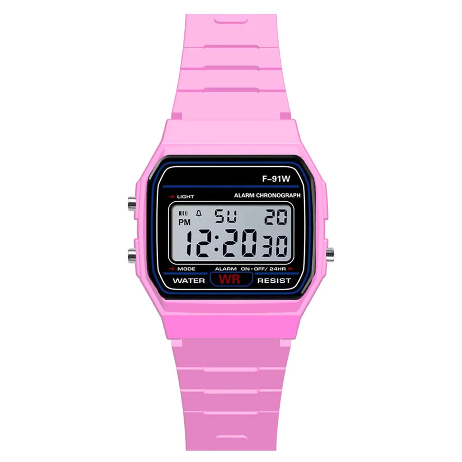 Men’s Military-Style LED Watch with Auto Date & Silicone Band