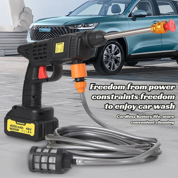 GMY【Cordless Handheld Water Gun】Lithium Battery Rechargeable High-Pressure Washer - Portable Car Wash Sprayer for Home