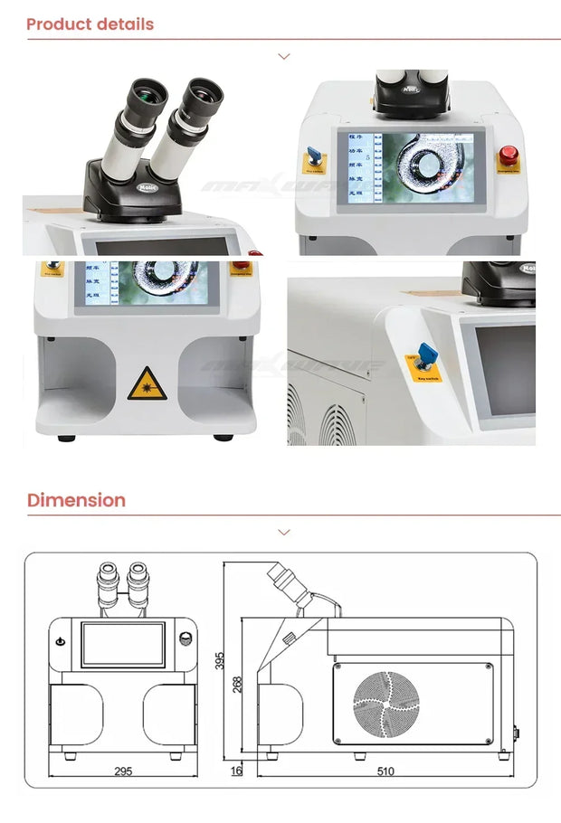 laser welder stainless steel gold jewelry jewellery desktop portable mini YAG 200w ccd laser welding machine metal spot welder