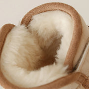 Winter Snow Boots For Children PU Leather Waterproof Kid's Plush Boots Thick Warm Cotton Shoes For Kids Boy's Girl's Warm Boots