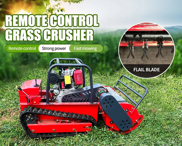 Customized Track-type All-terrain Zero-turn Remote-controlled Lawn Mower High Efficiency and Energy Saving