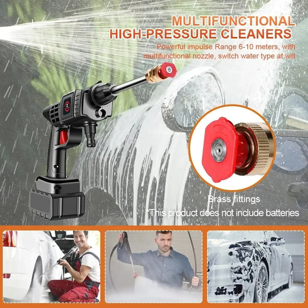 Cordless High Pressure Car Washer Spray Water Gun No Battery Foam Generator Portable Car Washing Machine For Home
