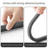 Product with strong adhesive backing being peeled off by a hand, showing ease of use and cleanliness.