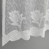 American-Style Kitchen Half-Curtain, White Gauze with Eyelets, 150x60cm