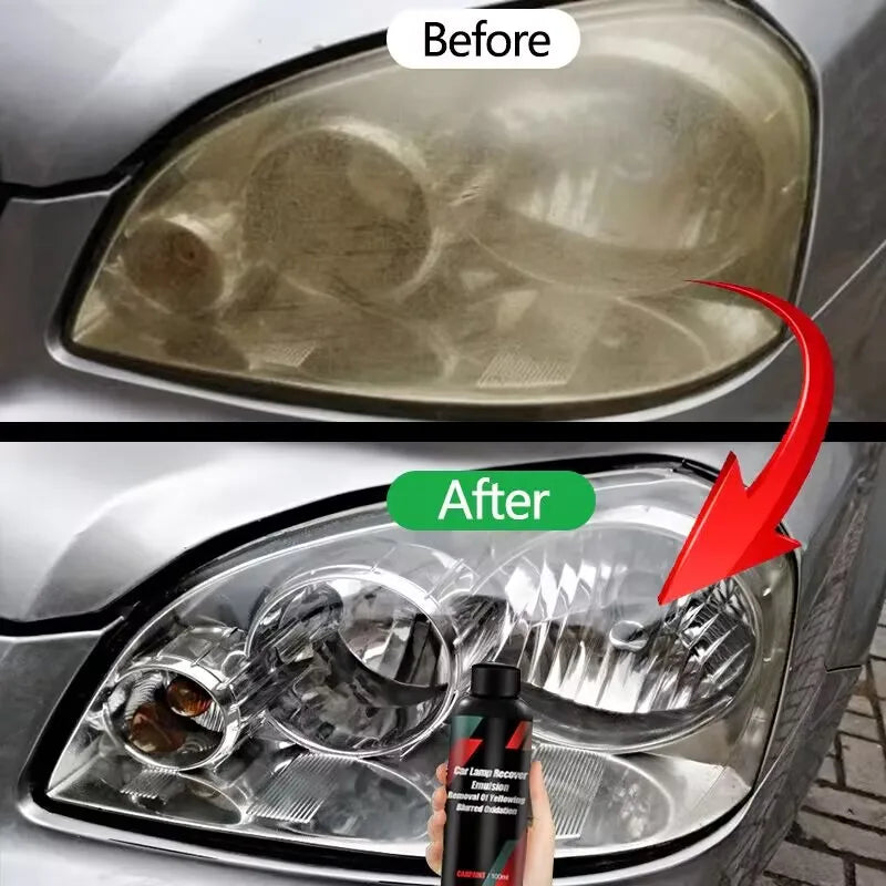 Car headlight restoration kit front view
