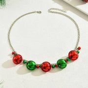 Sweet Necklace Christmas Bell Jewelry Set Earrings Jewelry Accessories Xmas Clavicle Chain Alloy Bracelet Gift