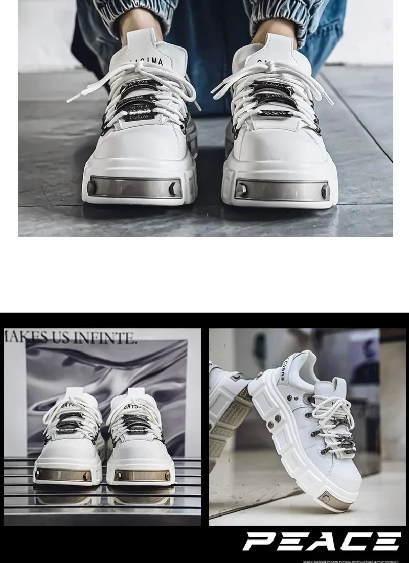 Women's Platform Sneakers – Casual Leather, Summer Sport Style