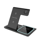 3-in-1 Wireless Charging Station – Travel Pad for iPhone 12-17, iWatch & AirPods, 15W