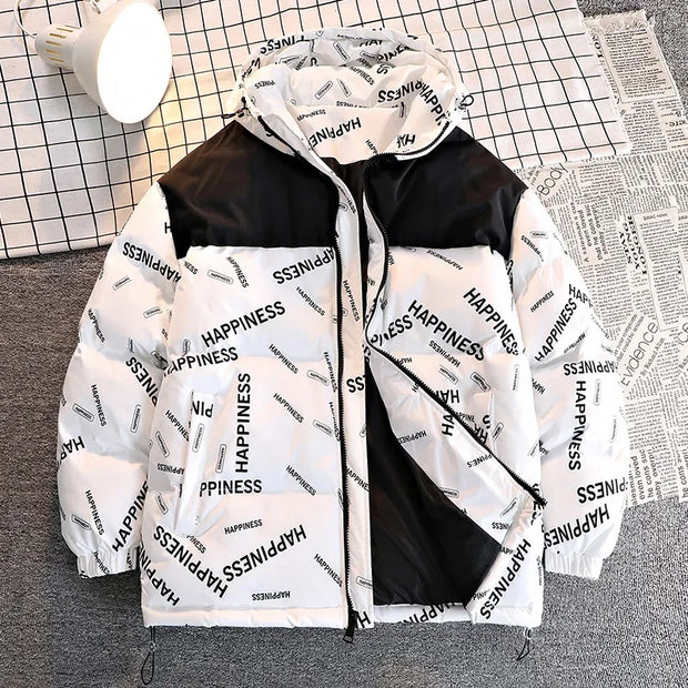 Winter Men Clothes New Parkas Cotton Padded Men Coat Winter Thick Warm Hooded Men Overcoat Teenagers Padded Jacket Down Jacket