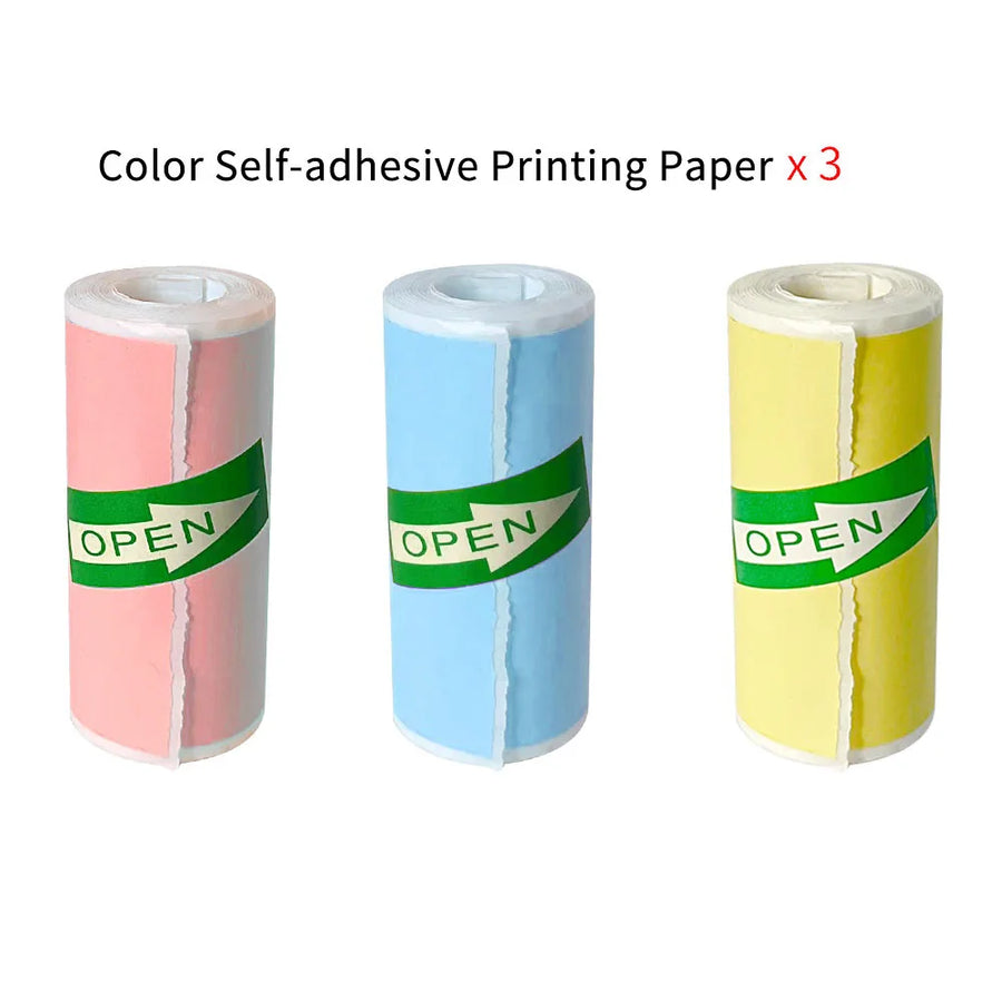 Mini Portable Printer Thermal Paper HD 57*25mm Universal Self-adhesive Roll Paper Label Sticker For Phone Printing Picture Photo UpTrend Deals