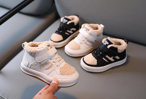 Winter Children Snow Boots for Boys Girls Fashion Kids Outdoor Sneakers Ankle Booties Warm Plush Running Sports Kids Shoes