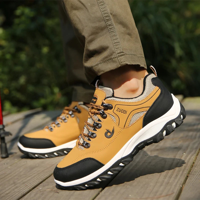 Men's Leather Casual Sneakers – Lightweight for All Seasons
