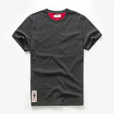 Men's Cotton Basic T-Shirt, Casual Short Sleeve Streetwear Tee