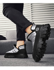 Winter Snow Boots, Men's Insulated Warm Cotton Boots, Anti-slip and Wear-resistant Hiking Shoes, Casual Outdoor Boots