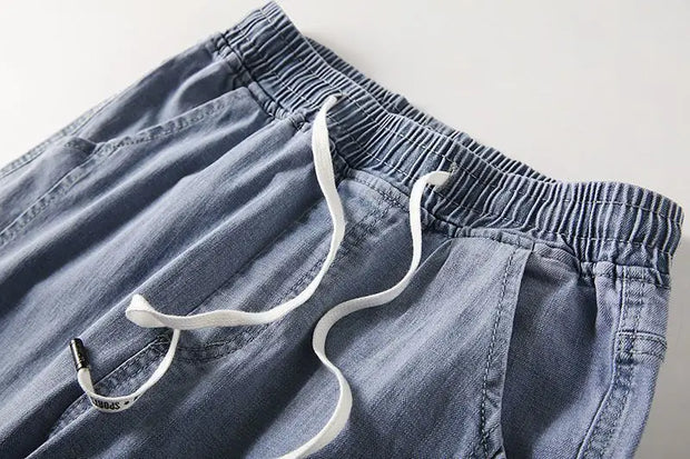 Jeans For Man Clothes Straight Baggy Wide Leg Casual Oversize Pants Vintage Korean Streetwear Tapered Embroidered Trousers