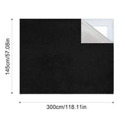 Removable Window Blackout Fabric Cloth Light Blocking Sunshade Black Curtain DIY Blackout Glass Privacy Window Tint Sticker