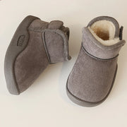 Winter Snow Boots For Children PU Leather Waterproof Kid's Plush Boots Thick Warm Cotton Shoes For Kids Boy's Girl's Warm Boots