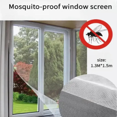 Magnetic Mosquito Net for Windows – Fly Screen with Self-Adhesive Tape